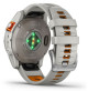 Fenix 7 Pro – Sapphire Solar Edition Titanium with Fog Gray/Ember Orange Band - 010-02777-21 - Garmin